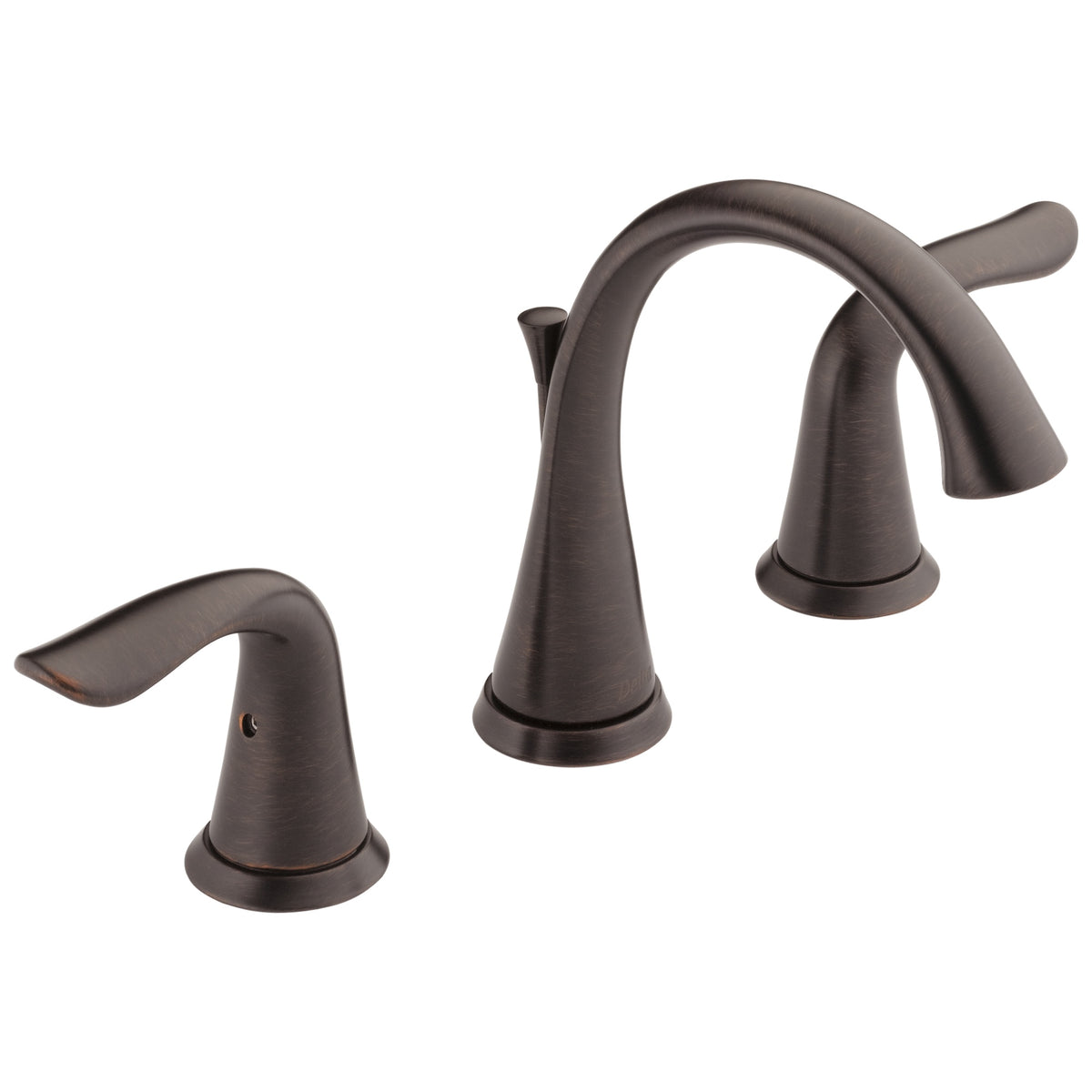 DELTA® Lahara® Widespread Lavatory Faucet, Commercial, 1.5 gpm Flow Rate, 3-5/8 in H Spout, 4 to 16 in Center, 2 Handles, Pop-Up Drain