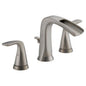 DELTA® 35724LF-SS-ECO Tolva® Widespread Bathroom Faucet, Commercial/Residential, 1.2 gpm Flow Rate, 3-9/16 in H Spout, 4 to 16 in Center, Stainless, 2 Handles, Pop-Up Drain, Import