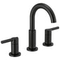 DELTA® 35749LF-BL Nicoli™ Widespread Bathroom Faucet, 1.2 gpm Flow Rate, 5-13/16 in H Spout, 6 to 16 in Center, Matte Black, 2 Handles, Pop-Up Drain, Import