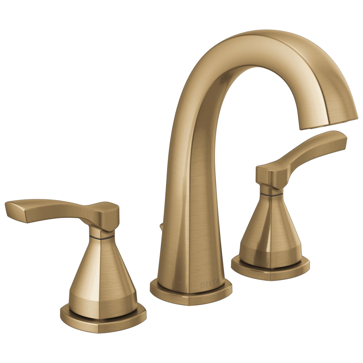 DELTA® 35775-CZ-PR-MPU-DST Stryke® Traditional Bathroom Faucet, 1.2 gpm Flow Rate, 5-3/8 in H Spout, 4 to 16 in Center, Champagne Bronze, 2 Handles, Pop-Up Drain