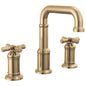 DELTA® 3587-CZ-PR-DST Broderick® Traditional Bathroom Faucet, 1.2 gpm Flow Rate, 5-1/2 in H Spout, 4 to 16 in Center, Champagne Bronze, 2 Handles, Pop-Up Drain