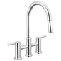 Nicoli - Soft Touch Bridge Kitchen Faucet - Chrome