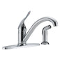 Commercial 400LF-HDF HDF® Kitchen Faucet, Commercial, 1.8 gpm Flow Rate, 8 in Center, 180 deg Long Swivel Spout, Polished Chrome, 1 Handles, Import