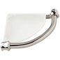 DELTA® 41316-PN Traditional Corner Shelf With Assist Bar, Decor Assist™, 8-15/16 in OAL x 8-15/16 in OAD x 2-1/2 in OAH, Plastic, Import