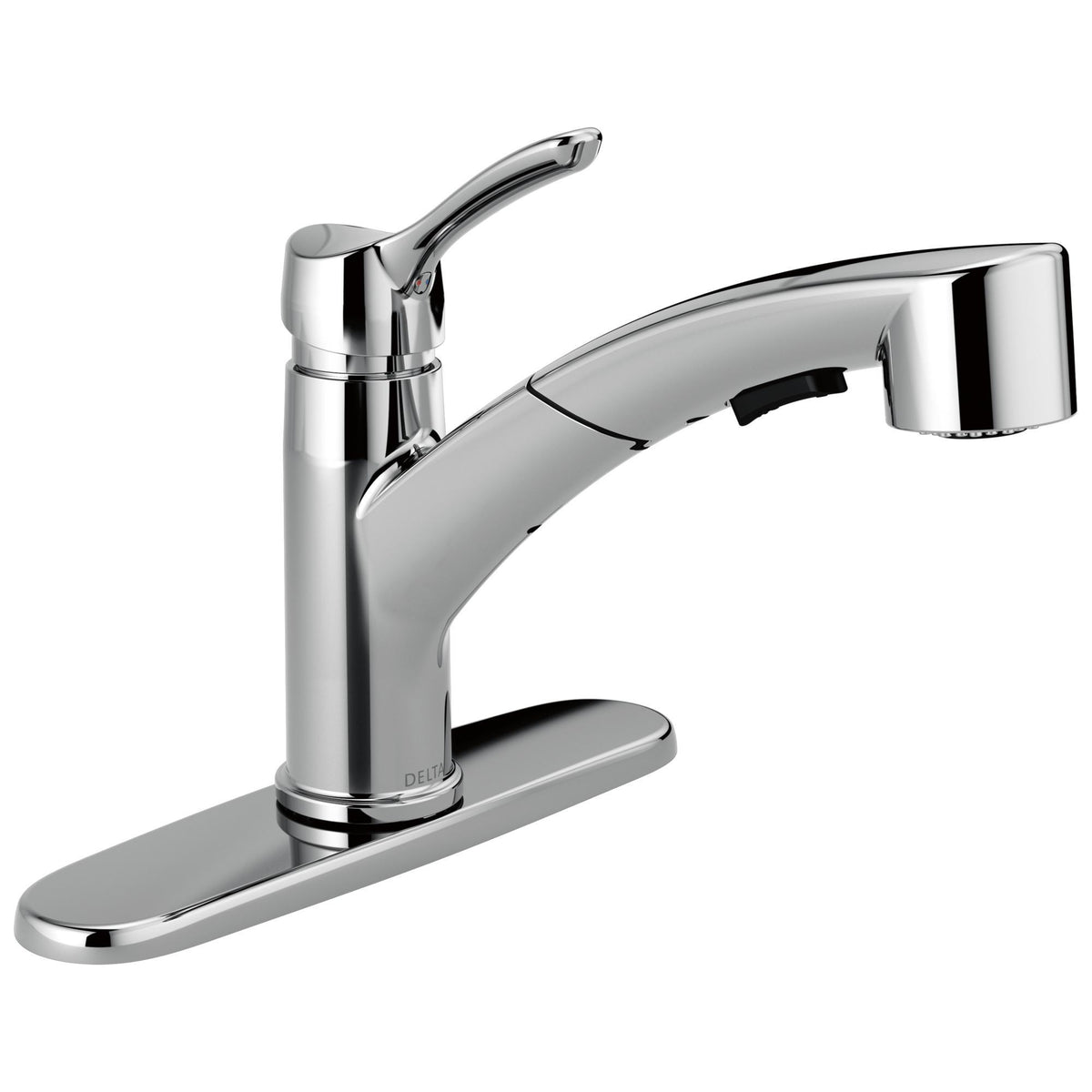 DELTA® 4140-TP-DST Collins™ Kitchen Faucet, 1.8 gpm Flow Rate, Swivel Spout, Polished Chrome, 1 Handles, 1/3 Faucet Holes, Domestic