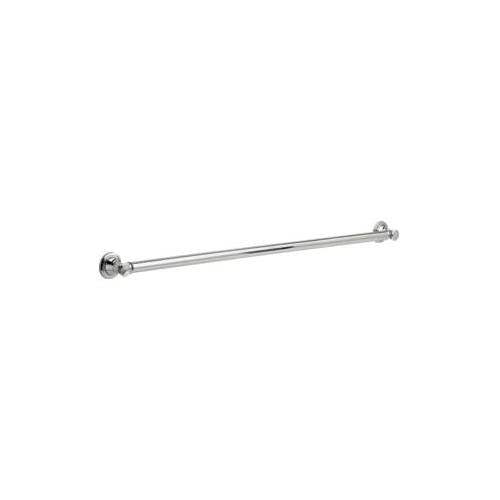 Round Traditional Decorative Grab Bar - Polished Chrome