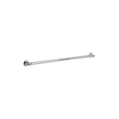 Round Traditional Decorative Grab Bar - Polished Chrome