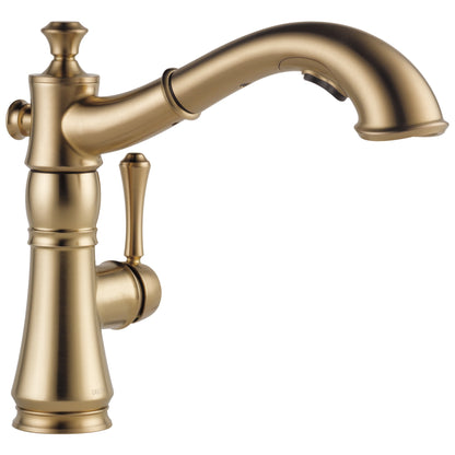 DELTA® Cassidy™ Kitchen Faucet, Commercial, 1.8 gpm Flow Rate, 360 deg Swivel Spout, 1 Handles, 1/3 Faucet Holes, Domestic