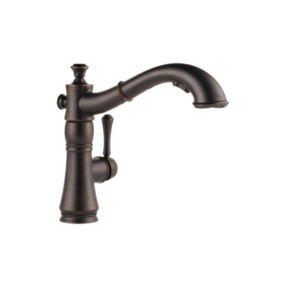 DELTA® Cassidy™ Kitchen Faucet, Commercial, 1.8 gpm Flow Rate, 360 deg Swivel Spout, 1 Handles, 1/3 Faucet Holes, Domestic