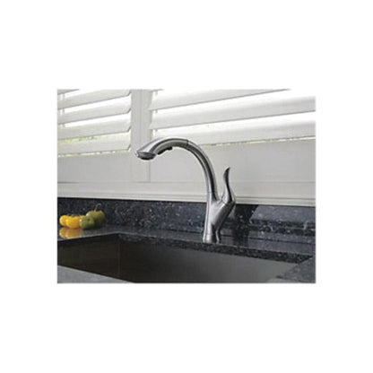 DELTA® Cassidy™ Kitchen Faucet, Commercial, 1.8 gpm Flow Rate, 360 deg Swivel Spout, 1 Handles, 1/3 Faucet Holes, Domestic