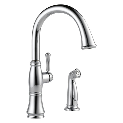 DELTA® Cassidy™ Kitchen Faucet, 1.8 gpm Flow Rate, 8 in Center, 360 deg Swivel Spout, 1 Handles, Domestic