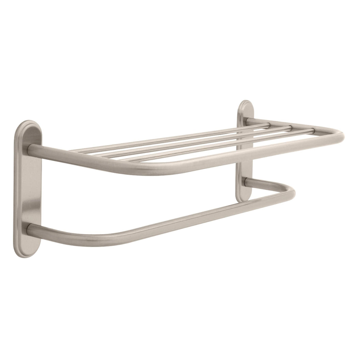 Towel Shelf, Brass, Satin Nickel