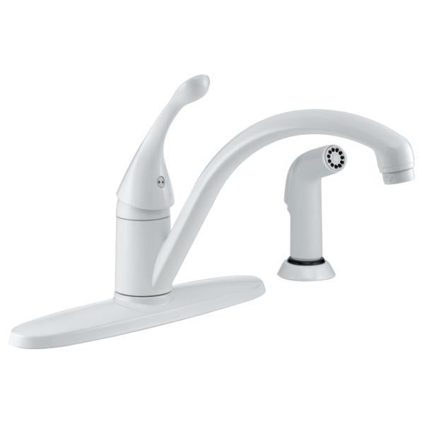Collins - Kitchen Faucet - White - Deck Mount