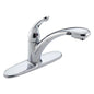 DELTA® 472-DST Signature™ Kitchen Faucet, Commercial, 120 deg Swivel Spout, Polished Chrome, 1 Handles, 1/3 Faucet Holes, Domestic
