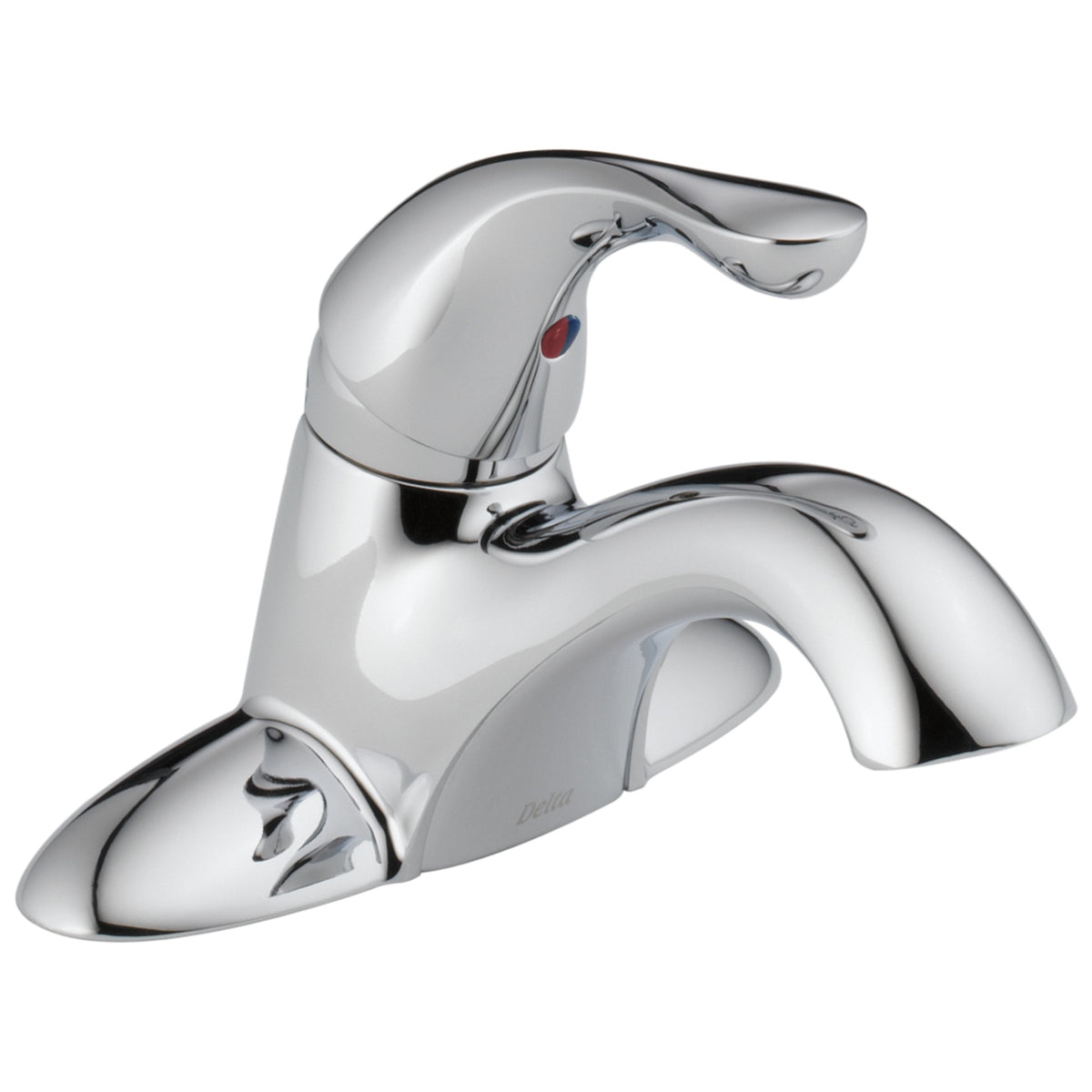 DELTA® 501-TP-DST Tract-Pack™ Classic Centerset Lavatory Faucet, Polished Chrome, 1 Handles, 1.2 gpm Flow Rate