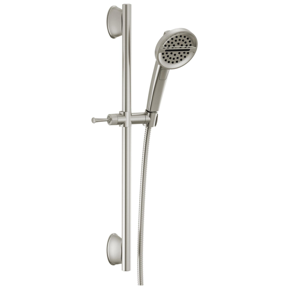 DELTA® 51386-SS-PR Universal Handshower, 2-13/16 in Dia 3-Function Shower Head, 1.75 gpm Flow Rate, 60 to 82 in L Hose, Lumicoat™ Stainless, Import