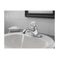 DELTA® 521-ECO-DST-A Classic Centerset Lavatory Faucet, Polished Chrome, 1 Handles, Plastic Pop-Up Drain, 1.2 gpm Flow Rate