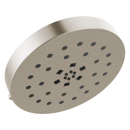 DELTA® Universal Showering Multi-Function Shower Head, 1.75 gpm Max Flow, 4 Sprays, 8 in Dia x 3-1/2 in H Head, Import