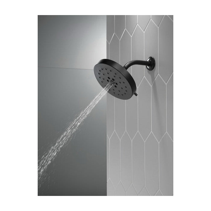 DELTA® Universal Showering Multi-Function Shower Head, 1.75 gpm Max Flow, 4 Sprays, 8 in Dia x 3-1/2 in H Head, Import