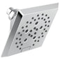 DELTA® 52664 Universal Angular Modern Raincan Shower Head, 1.75 gpm Max Flow, 5 Sprays, 5-13/16 in L x 5-13/16 in W x 3-15/16 in H Head, Import