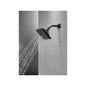 DELTA® 52664-BL Universal Angular Modern Raincan Shower Head, 1.75 gpm Max Flow, 5 Sprays, 5-13/16 in L x 5-13/16 in W x 3-15/16 in H Head, Import
