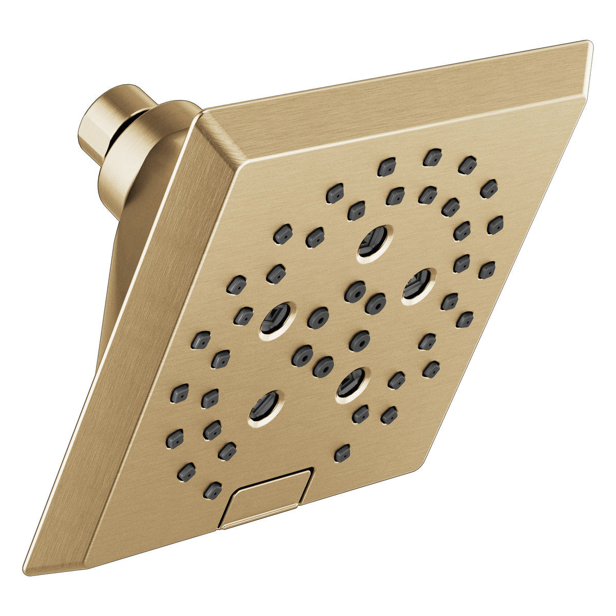 DELTA® 52664-CZ Universal Angular Modern Raincan Shower Head, 1.75 gpm Max Flow, 5 Sprays, 5-13/16 in L x 5-13/16 in W x 3-15/16 in H Head, Import