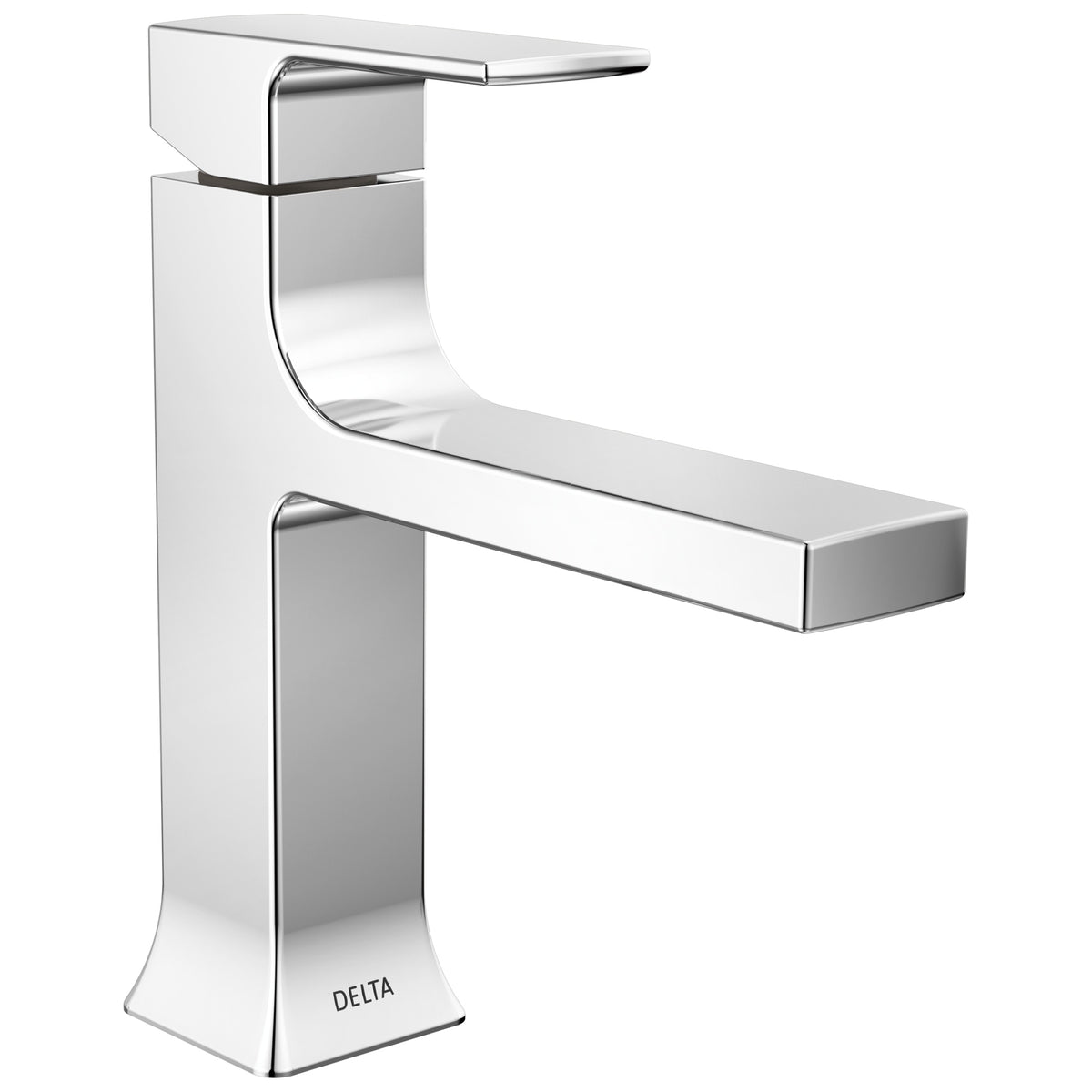DELTA® 537-MPU-DST Velum™ Single-Handle Bathroom Faucet, 1.2 gpm Flow Rate, 4-7/16 in H Spout, 1 Handles, Pop-Up Drain, 1, 3 Faucet Holes, Chrome, Function: Lavatory