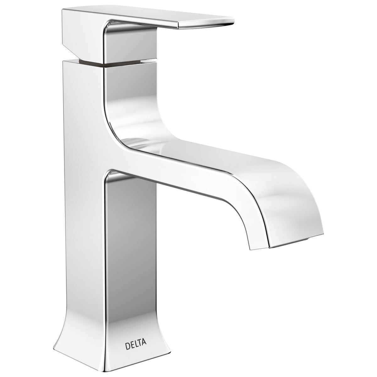 DELTA® 539-MPU-DST Velum™ Single-Handle Bathroom Faucet, 1.2 gpm Flow Rate, 3-3/4 in H Spout, 1 Handles, Pop-Up Drain, 1, 3 Faucet Holes, Chrome, Function: Lavatory