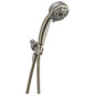 DELTA® 54436-SS-PK Shower Mount Hand Shower, 5-Function Shower Head, 2 gpm Flow Rate, 60 in L Hose, Stainless Steel, Import