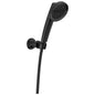 DELTA® 55386-BL Wall Mount Universal Handshower, 4-1/8 in Dia 3-Function Shower Head, 1.75 gpm Flow Rate, 60 to 82 in L Hose, Matte Black, Import