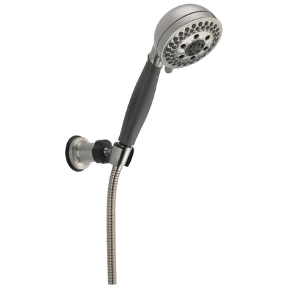 DELTA® Wall Mount Hand Shower, 3 in Dia 5 Shower Head, 2 gpm Flow Rate, 60 in L Hose, 1/2 in Female Connection, Import