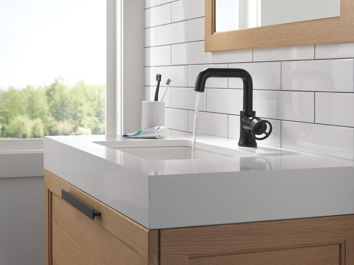 Trinsic - Single Handle Bathroom Faucet - Matte Black - Zinc