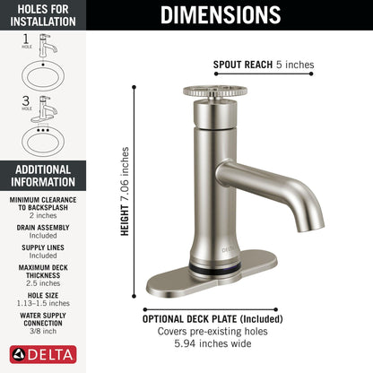 Trinsic - Single Handle Bathroom Faucet - Stainless