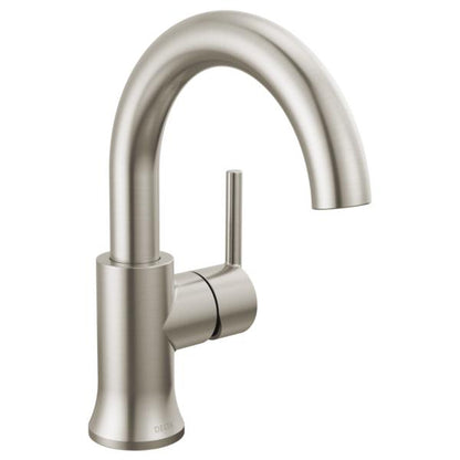 DELTA® Trinsic® Lavatory Faucet, Commercial, 1.2 gpm Flow Rate, 5-3/4 in H Spout, 1 Handles, Push Pop-Up Drain, 1 Faucet Holes, Function: Traditional