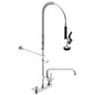 DELTA® 55C1283-S8 Pre-Rinse Faucet, Commercial, 1.6 gpm Flow Rate, 8 in Center, Swivel Tubular Spout, Polished Chrome, 2 Handles, Import
