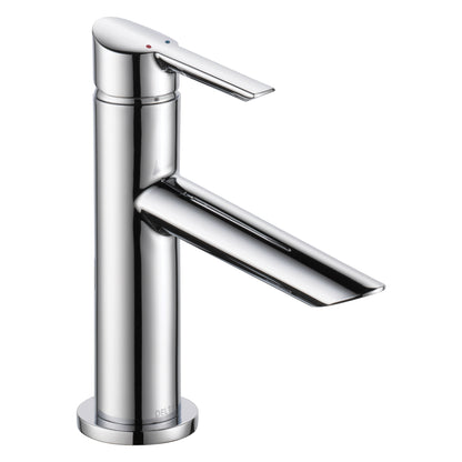 DELTA® Compel® Centerset Lavatory Faucet, Commercial, 1.2 gpm Flow Rate, 3-5/16 in H Spout, 1 Handles, Pop-Up Drain, 1/3 Faucet Holes, Function: Traditional