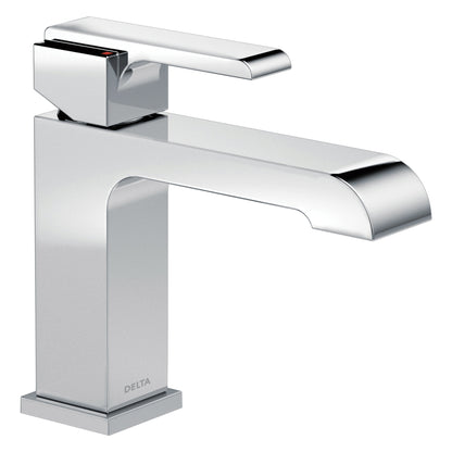 DELTA® Ara®, 1.2 gpm, 5-1/4 in H Spout, 1 Handles, 50/50 Pop-Up Drain, 1/3 Faucet Holes, Function: Traditional, Commercial