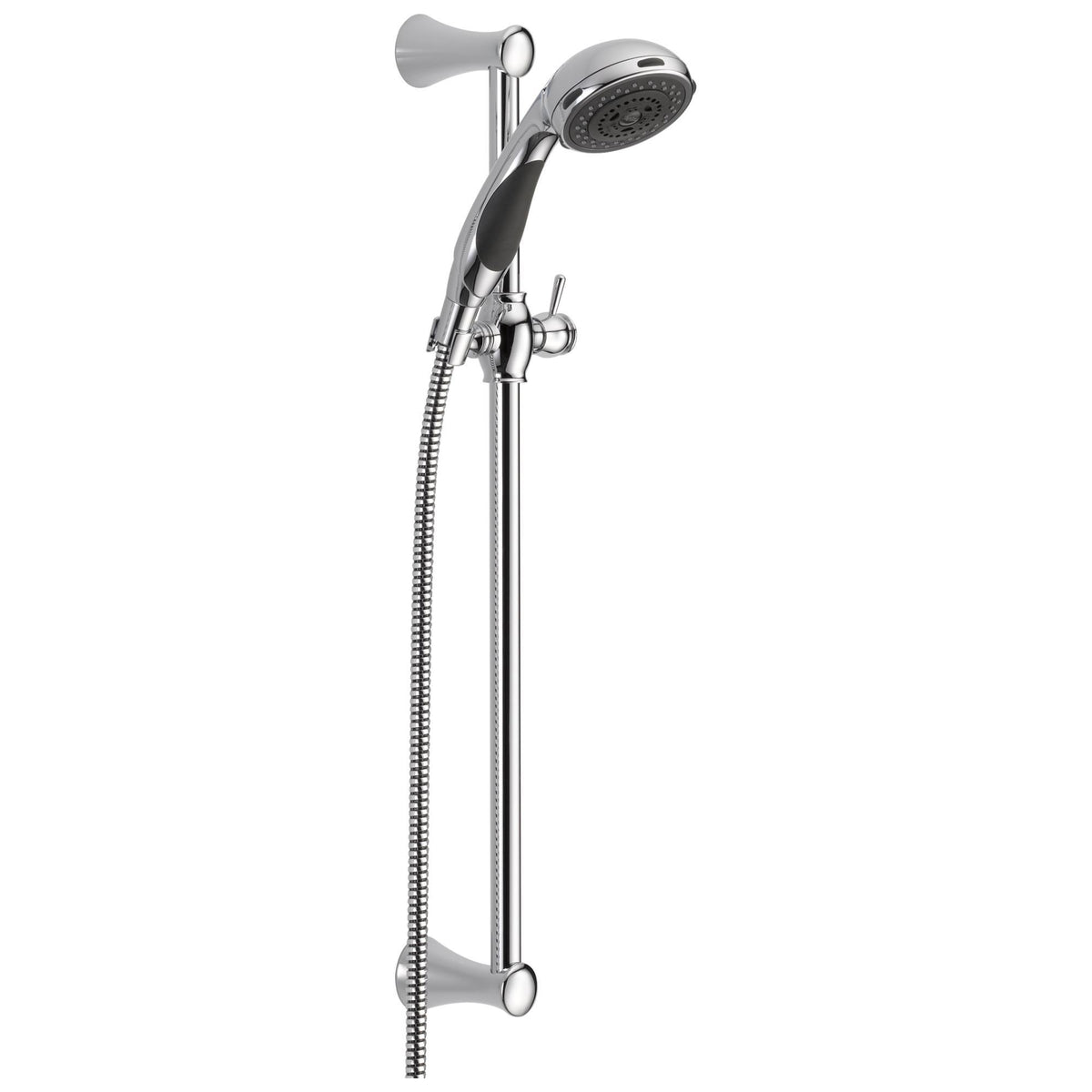 DELTA® 57014 Lahara® Premium Hand Shower, 3-Function Shower Head, 2.5 gpm Flow Rate, 70 in L Hose, 1/2-14 Male NPSM Connection, Polished Chrome, Import
