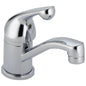 DELTA® 570LF-WF Classic Lavatory Kitchen Faucet, 1.5 gpm Flow Rate, 5-7/8 in H Spout, 1 Handles, 1 Faucet Holes, Polished Chrome, Function: Traditional