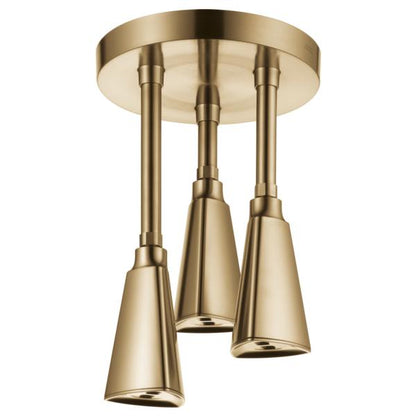DELTA® Zura® Pendant Raincan Shower Head, 2.5 gpm Flow Rate, 1 Spray, Ceiling Mount, 3-3/16 in Head, Import