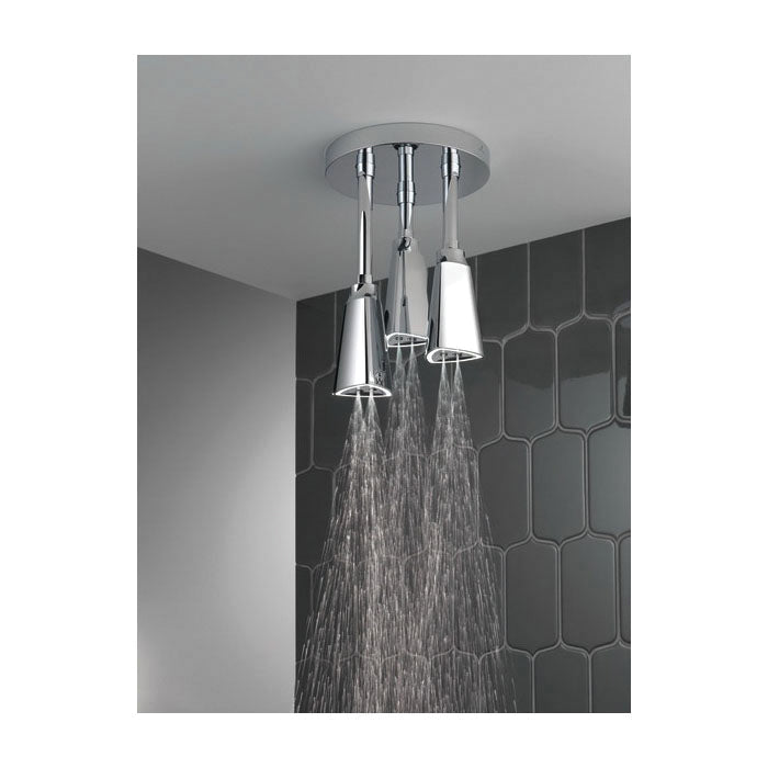 DELTA® 57140 Universal Pendant Raincan Shower Head With LED Light, DELTA® Universal Pendant Raincan Shower Head With LED Light, 2.5 gpm Maximum, 1 Spray, Flush Mount, Import