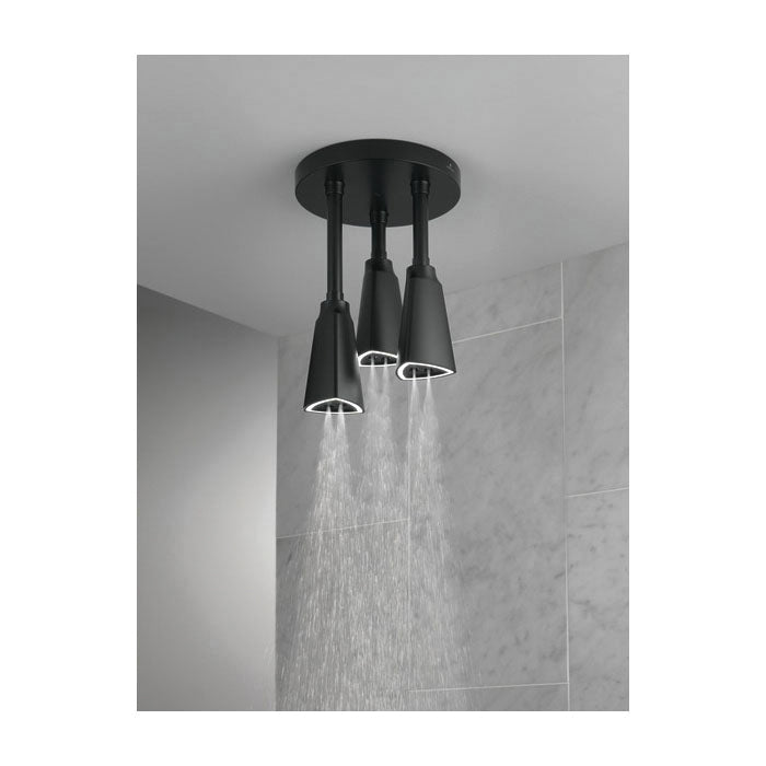 DELTA® 57140 Universal Pendant Raincan Shower Head With LED Light, DELTA® Universal Pendant Raincan Shower Head With LED Light, 2.5 gpm Maximum, 1 Spray, Flush Mount, Import