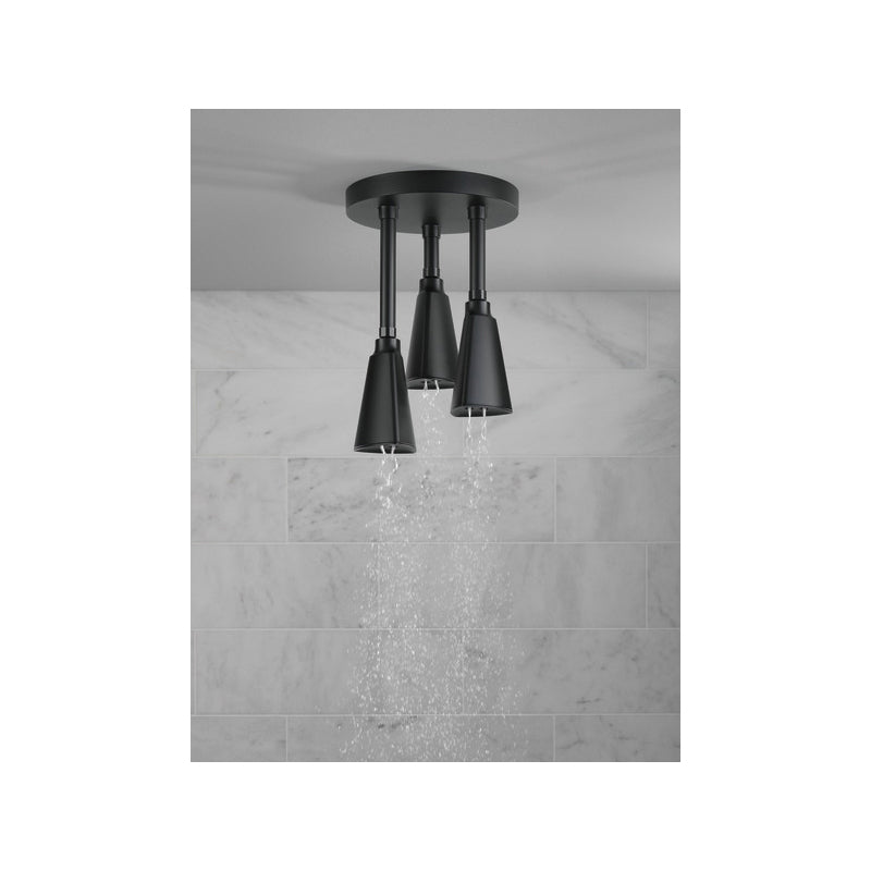 DELTA® Zura® Pendant Raincan Shower Head, 2.5 gpm Flow Rate, 1 Spray, Ceiling Mount, 3-3/16 in Head, Import