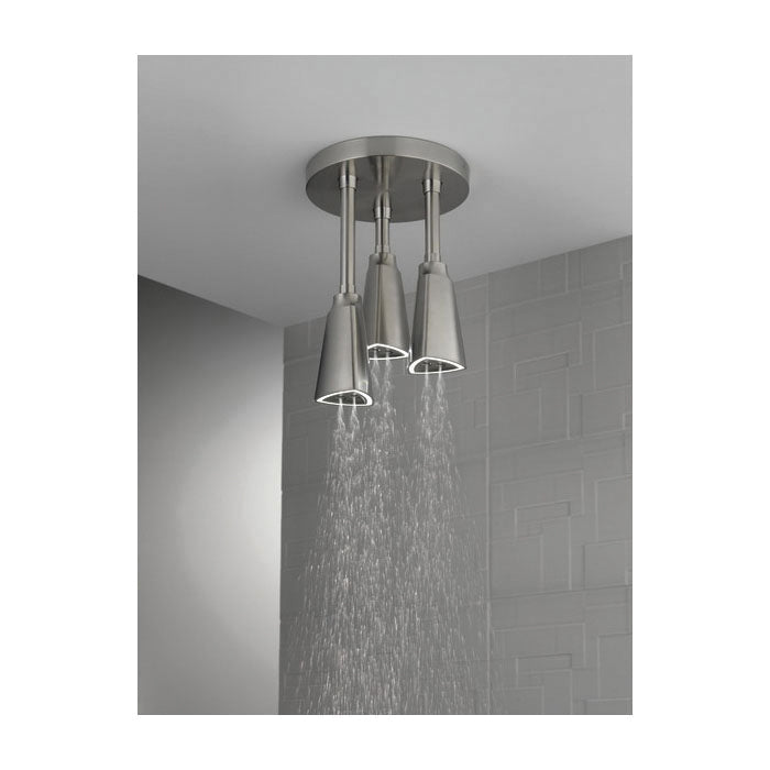 DELTA® 57140 Universal Pendant Raincan Shower Head With LED Light, DELTA® Universal Pendant Raincan Shower Head With LED Light, 2.5 gpm Maximum, 1 Spray, Flush Mount, Import