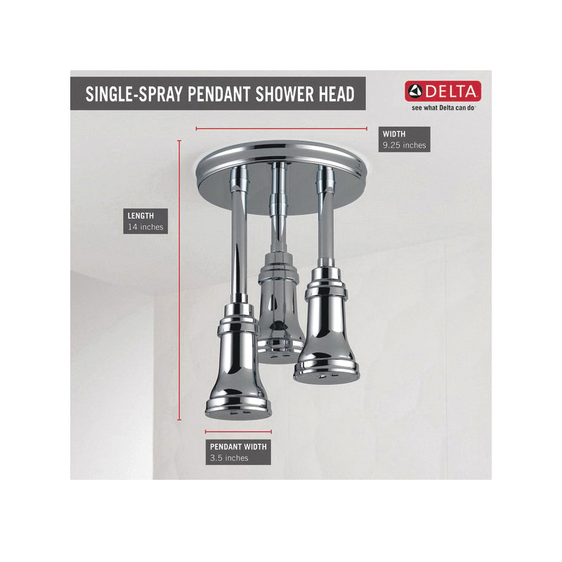Pendant Raincan Shower Head - Ceiling Mount - 1 Spray