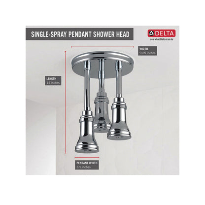 Pendant Raincan Shower Head - Ceiling Mount - 1 Spray