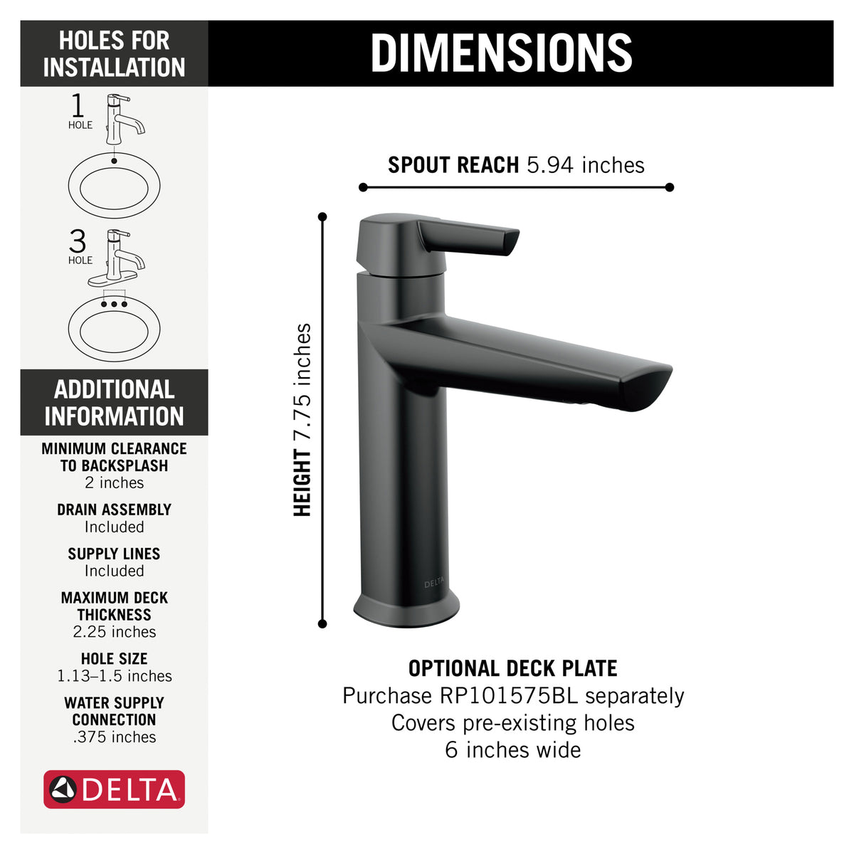 Galeon - Bathroom Faucet - 3/8"