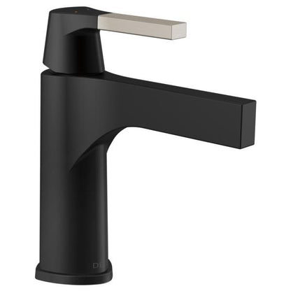 DELTA® Zura™ Bathroom Faucet, 1.2 gpm Flow Rate, 4-11/16 in H Spout, 1 Handles, 3 Faucet Holes, Function: Traditional