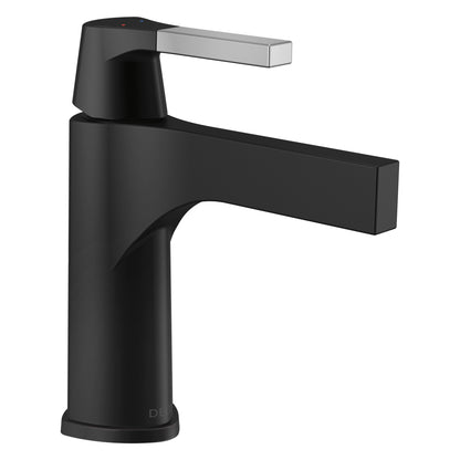 DELTA® Zura™ Bathroom Faucet, 1.2 gpm Flow Rate, 4-11/16 in H Spout, 1 Handles, 3 Faucet Holes, Function: Traditional
