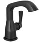 DELTA® 576-BLMPU-DST Stryke® Single-Handle Bathroom Faucet, 1.2 gpm Flow Rate, 5-5/16 in H Spout, 1 Handles, Pop-Up Drain, 1, 3, 4 Faucet Holes, Matte Black, Function: Lavatory